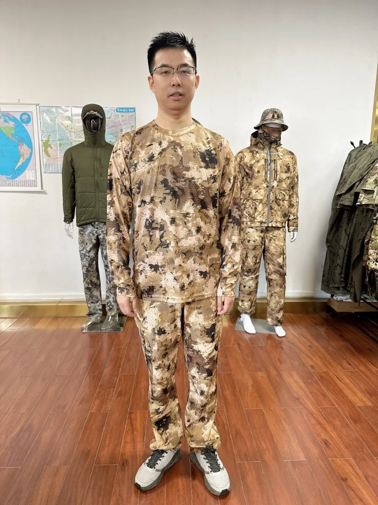Suéter camuflaje manga larga para caza y pesca