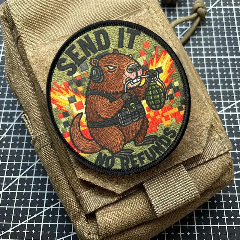 Parche táctico Beaver emblema moral con velcro para mochila - imagen 5