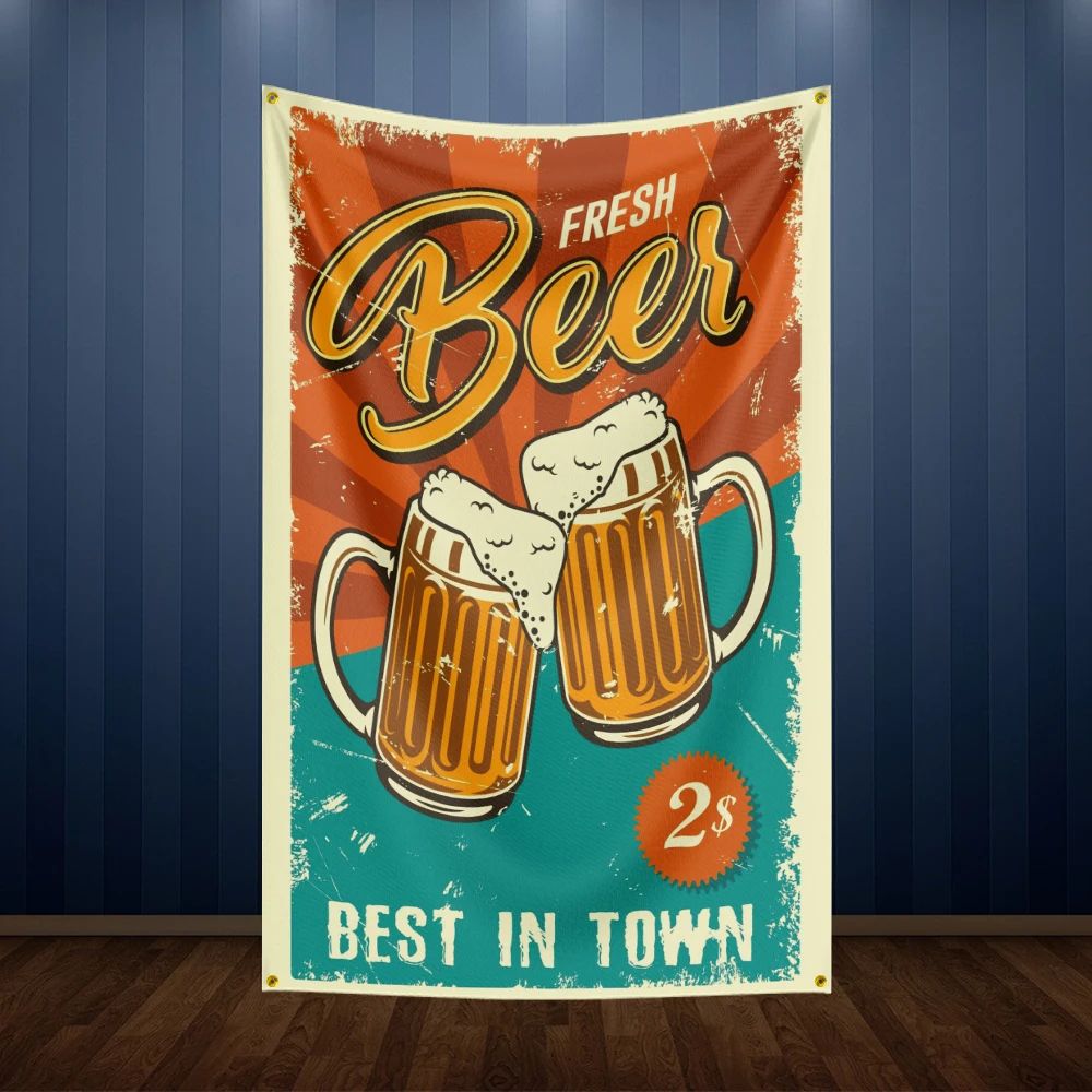 Bandera decorativa para pared de bar cervecero - imagen 4