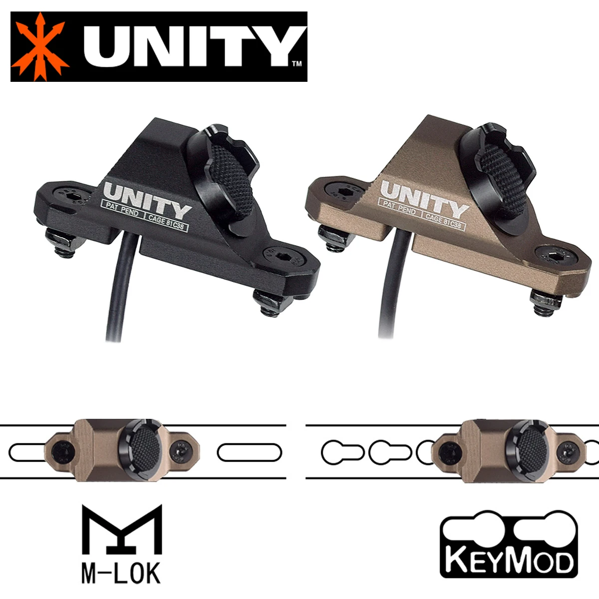 UNITY interruptor remoto de presión táctico M-LOK y riel Picatinny - imagen 2