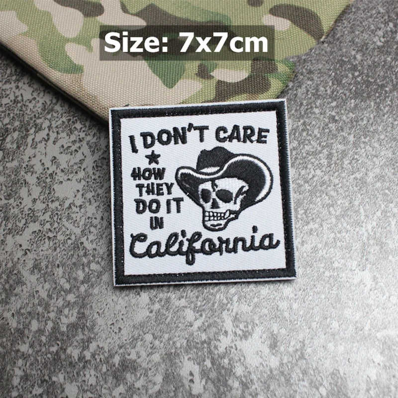 Parche bordado QR - Insignia táctica cuadrada California para chaleco - imagen 4