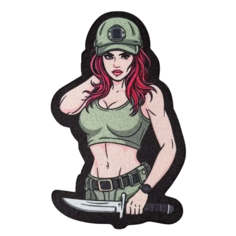 Parche táctico morale girl pelirroja con Velcro - imagen 4
