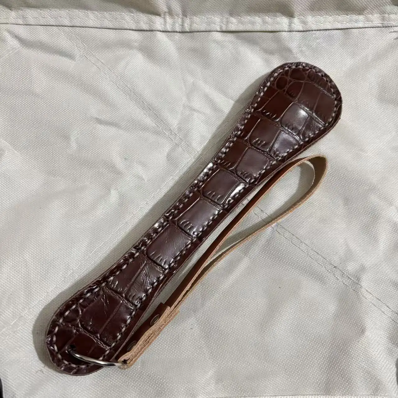 Pala de cuero con plomo integrado, cabeza vaca cosida a mano
