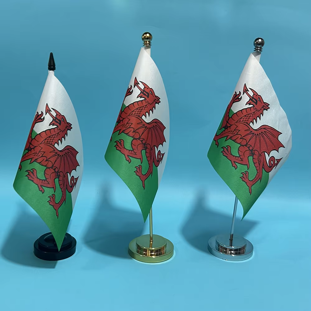 Bandera nacional de Gales de poliéster para escritorio