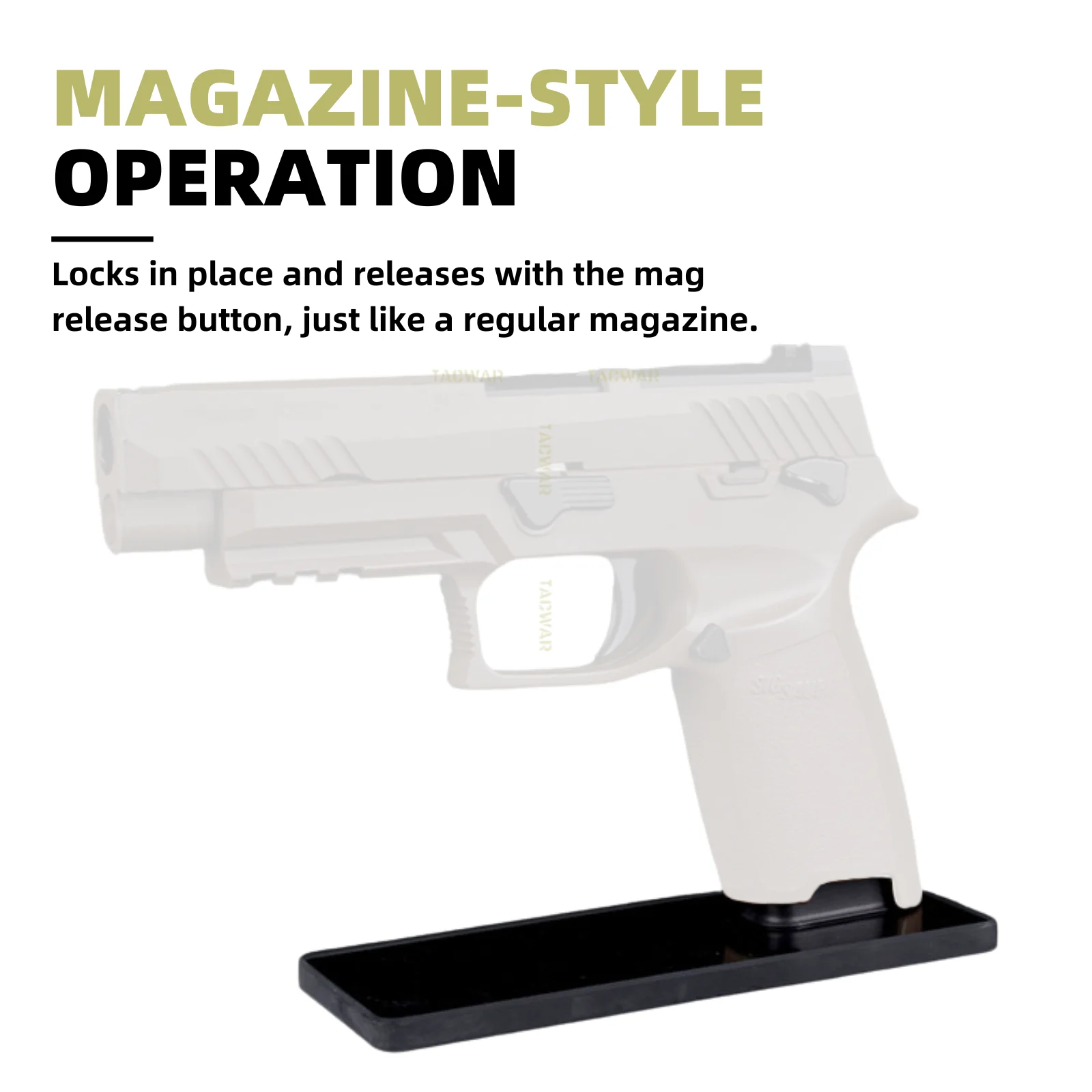 Soporte de pistola airsoft de colección con base de cristal - imagen 2