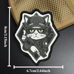Parche moral gato fuerzas especiales – Insignia velcro táctica
