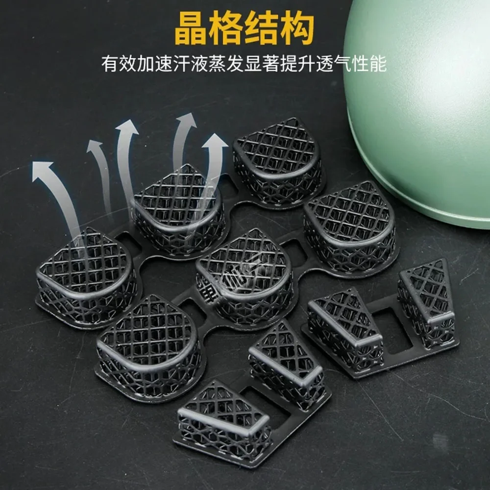 Almohadillas 3D para casco táctico con panal de abeja, lavables - imagen 4