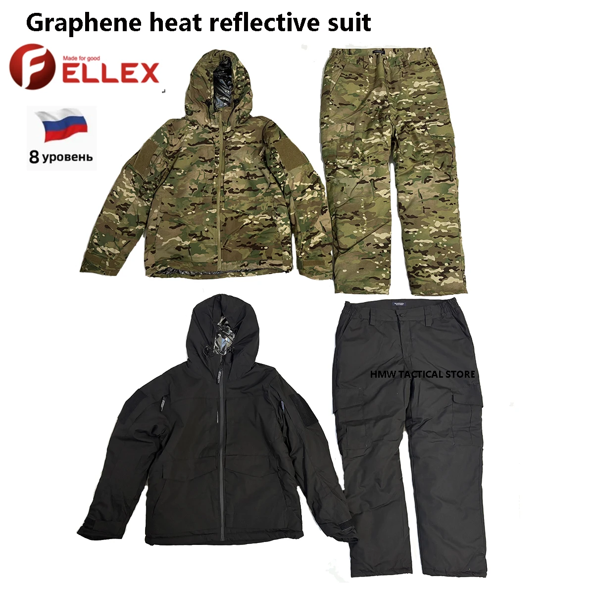 Traje táctico camuflaje térmico reflectante antifrío outdoor hombre - imagen 4