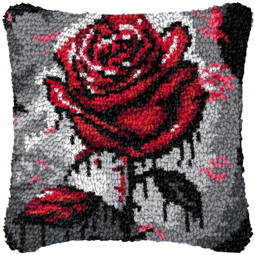 Kit de ganchillo floral con botones Smyrna para almohadas y bordado - imagen 4