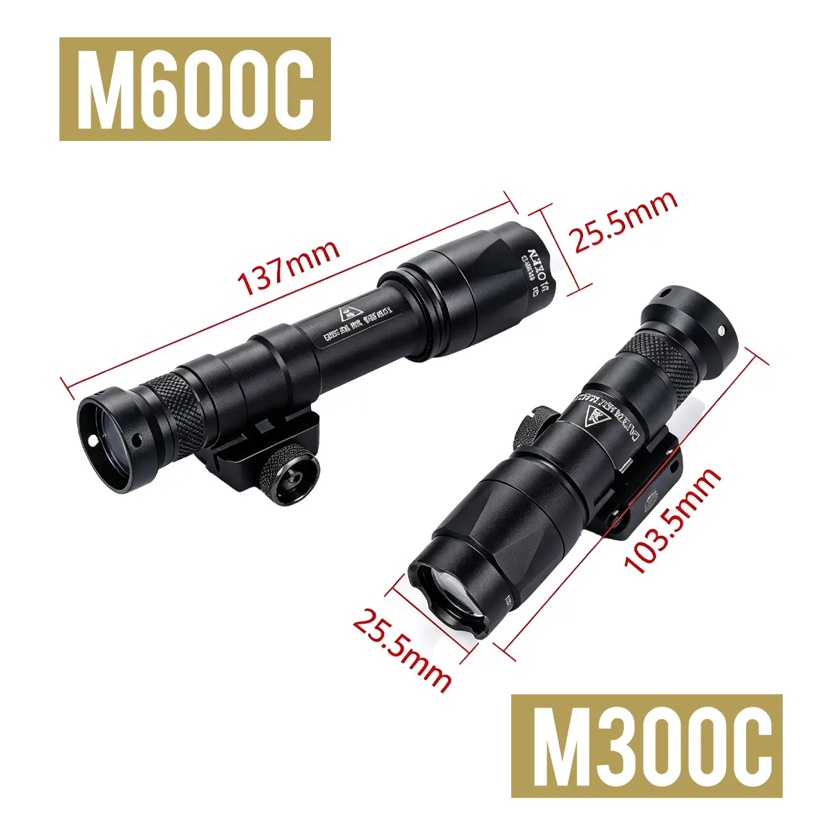 Linterna táctica Surefir M300/M600C con interruptor de presión - imagen 4