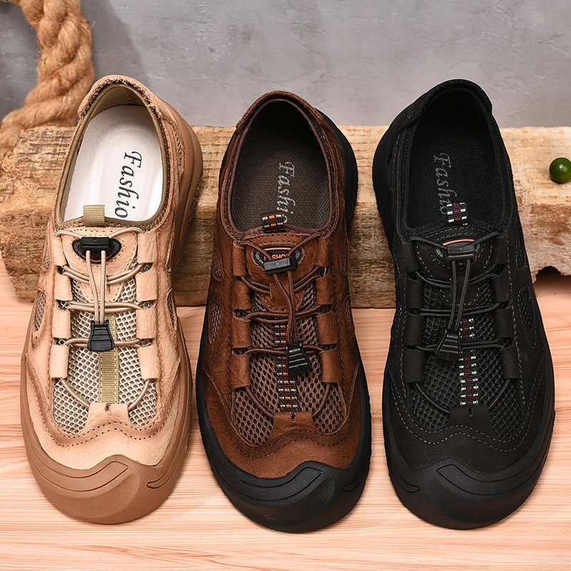 HIKEUP Zapatos de cuero artesanales para hombre – Cómodos y elegantes - imagen 5