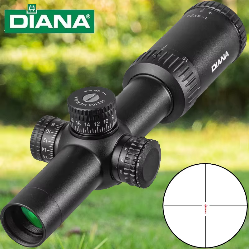 Diana HD 1-4x24 mira telescópica táctica torretas rifle francotirador - imagen 4