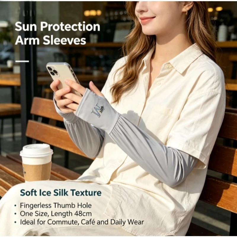 Mangas térmicas protección UV talla grande para ciclismo y conducción - imagen 2