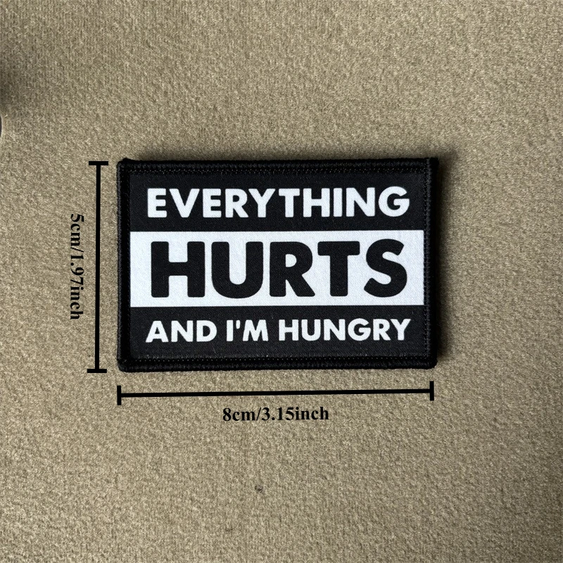 Parche táctico moral 'Everything Hurts' con gancho y bucle - imagen 4