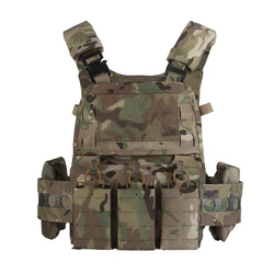 Chaleco táctico portaplacas V5 FCPC con sistema MOLLE – Airsoft y caza