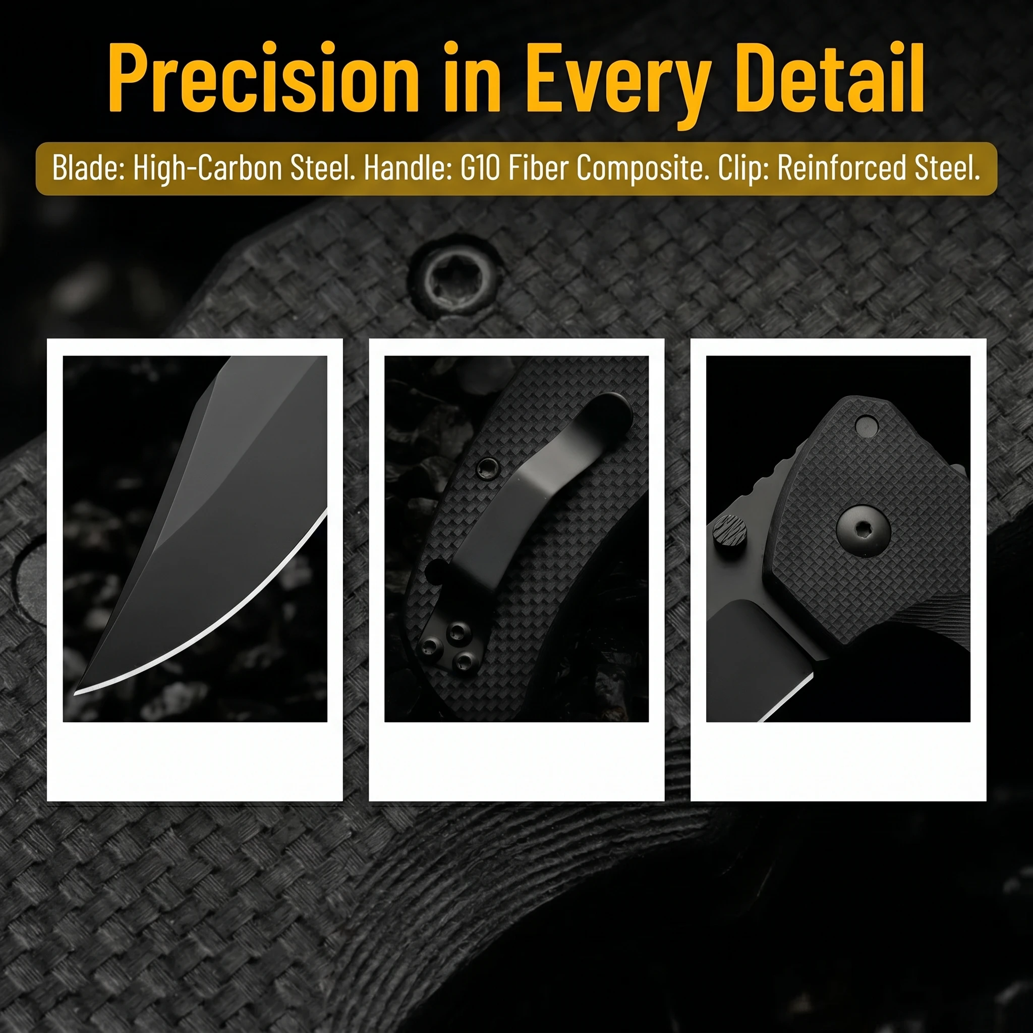 Cuchillo plegable táctico multifunción EDC para al aire libre