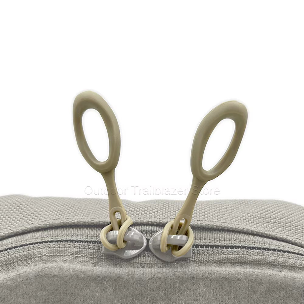 Lengüeta cremallera TPE con cable para chaleco táctico y mochila