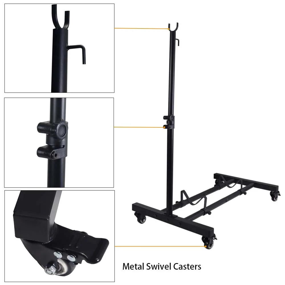 Soporte para bicicleta tipo L universal con ruedas metálicas - imagen 5