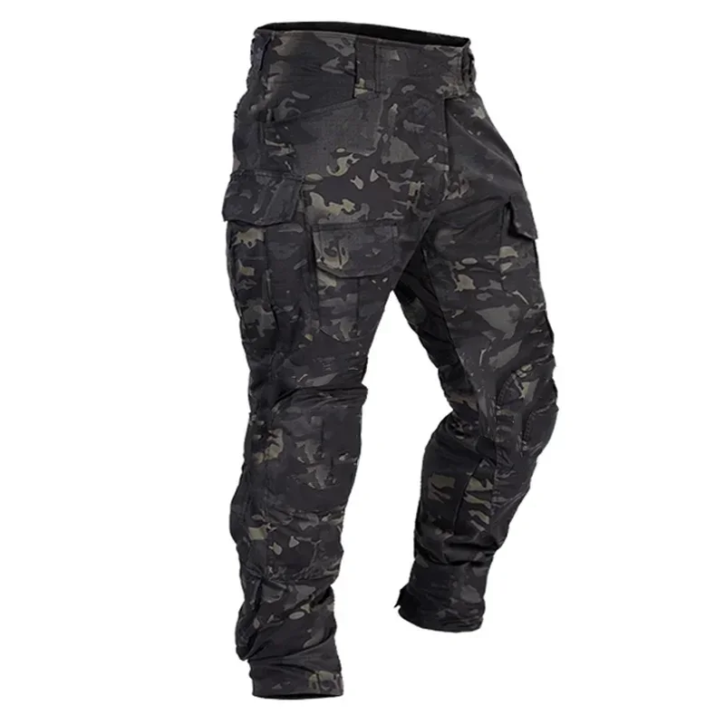 Pantalón táctico camuflaje con rodilleras para outdoor resistente - imagen 3