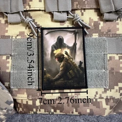 Parche táctico militar totem fe Ángel de la Muerte con gancho
