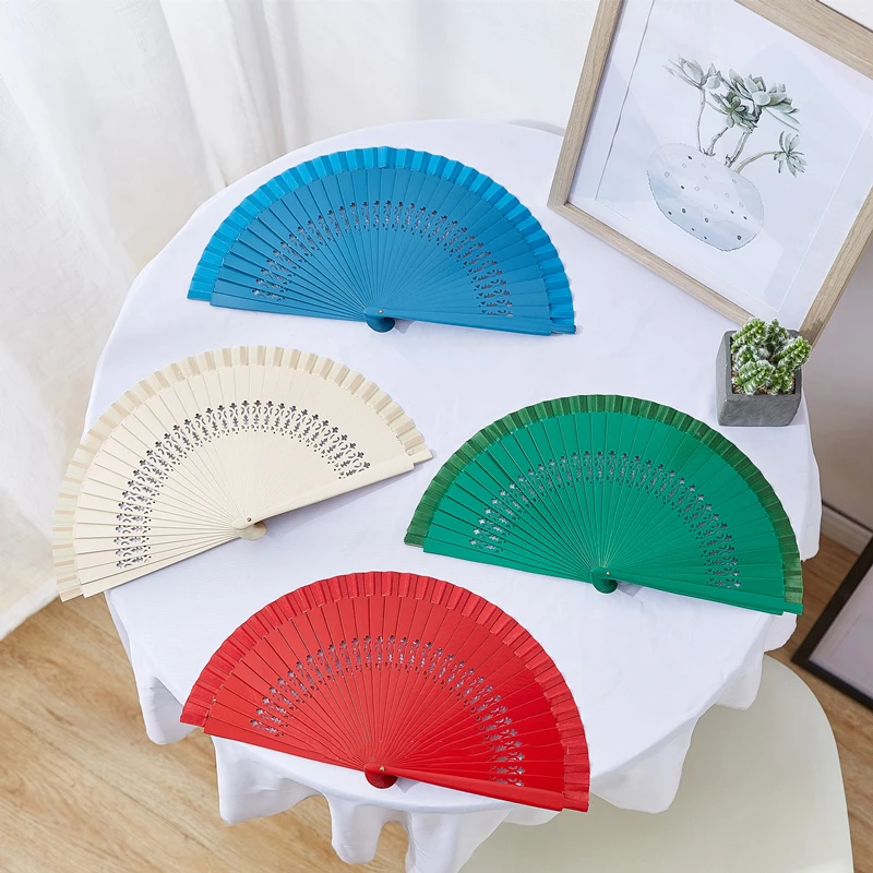 Abanico plegable estilo antiguo para mujer