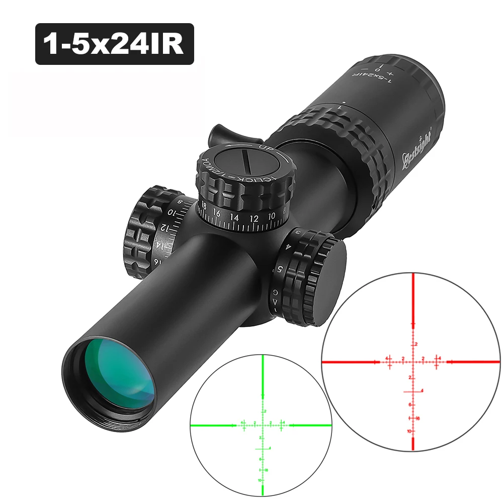 Mira telescópica táctica compacta con retícula iluminada rojo y verde - imagen 3