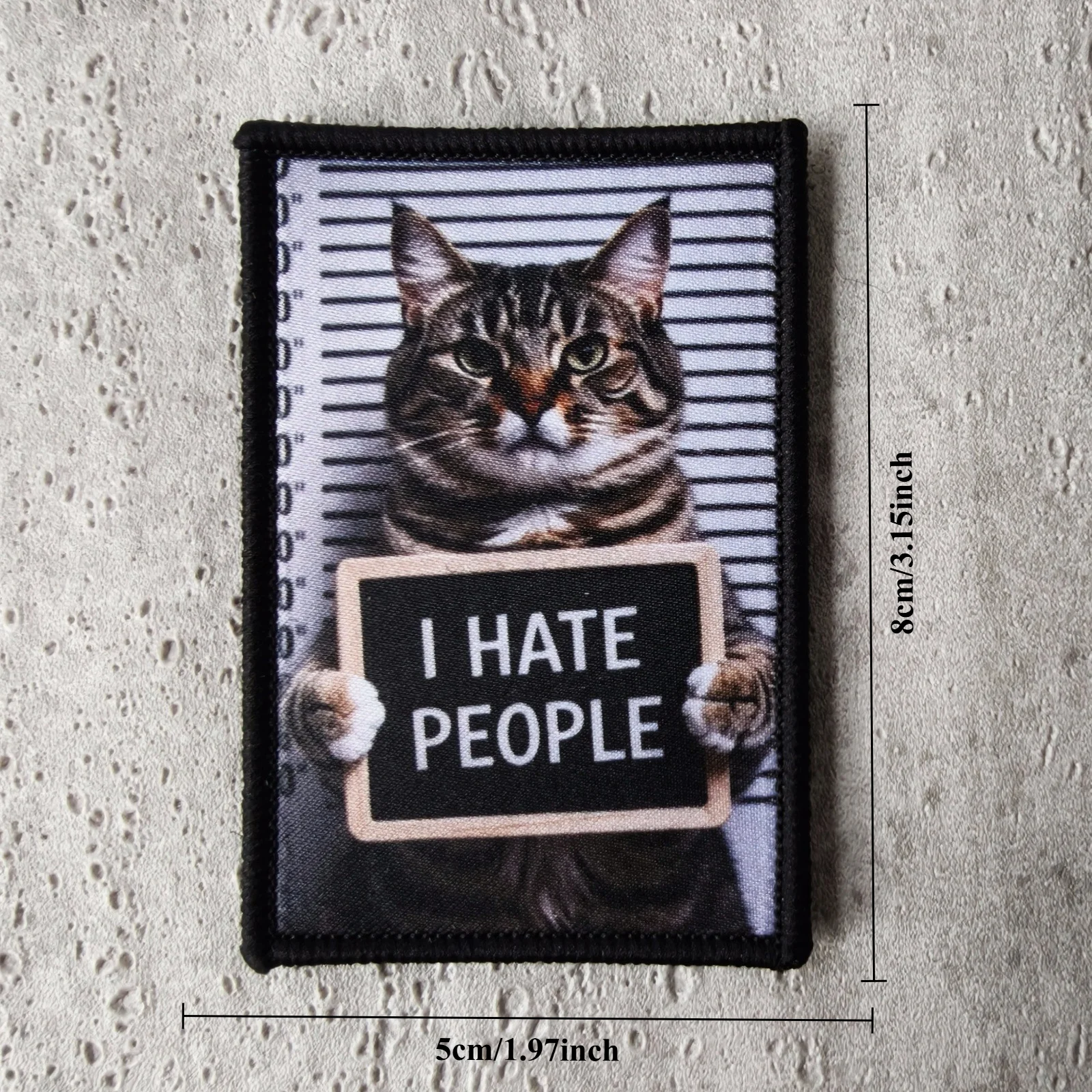Detalle del diseño del parche de gato