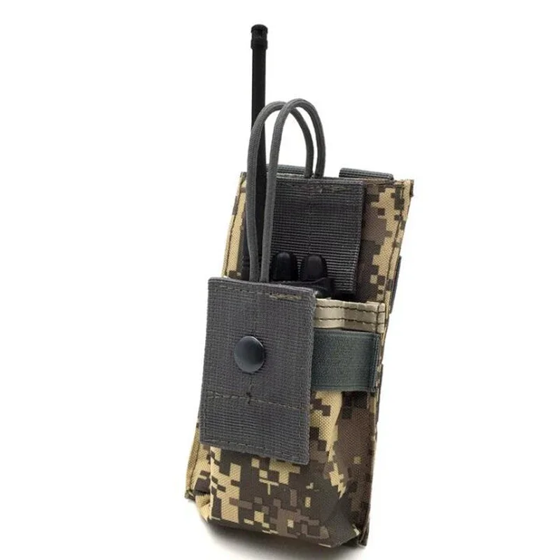 Bolsa táctica MOLLE de nailon impermeable para radio portátil