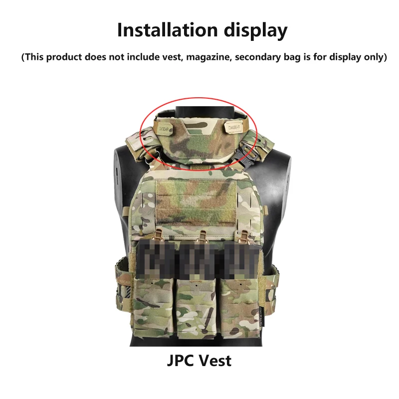 Protector de cuello táctico airsoft para chaleco JPC AVS FCSK CPC - imagen 5