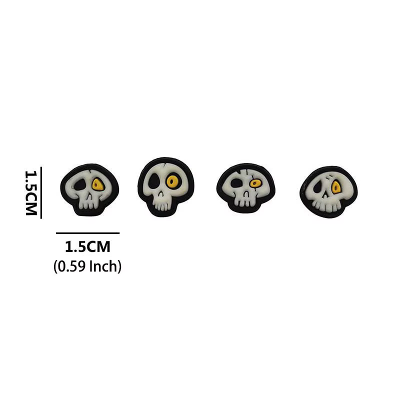 Parches luminosos PVC calavera con cierre gancho bucle para mochila - imagen 4