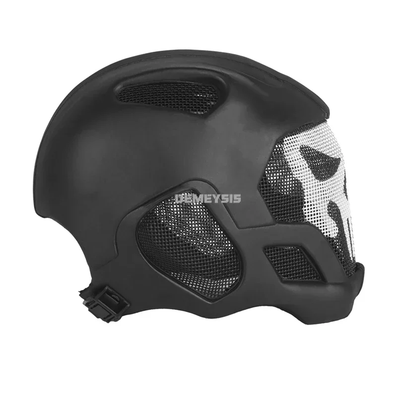 Casco tactico ajustable con malla de acero para Paintball exteriores - imagen 2