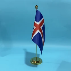 Bandera nacional de Islandia pequeña para escritorio de oficina