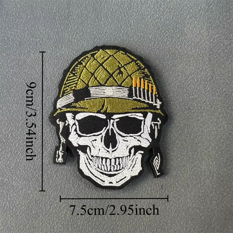 Parche calavera soldado estilo táctica