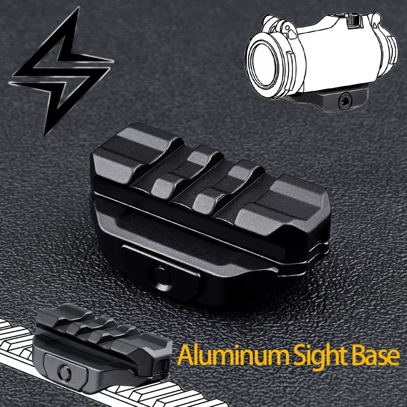 Elevador de mira táctico aluminio – Soporte riel Picatinny Airsoft - imagen 3