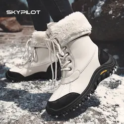 Botas de invierno impermeables para mujer, trekking cálido