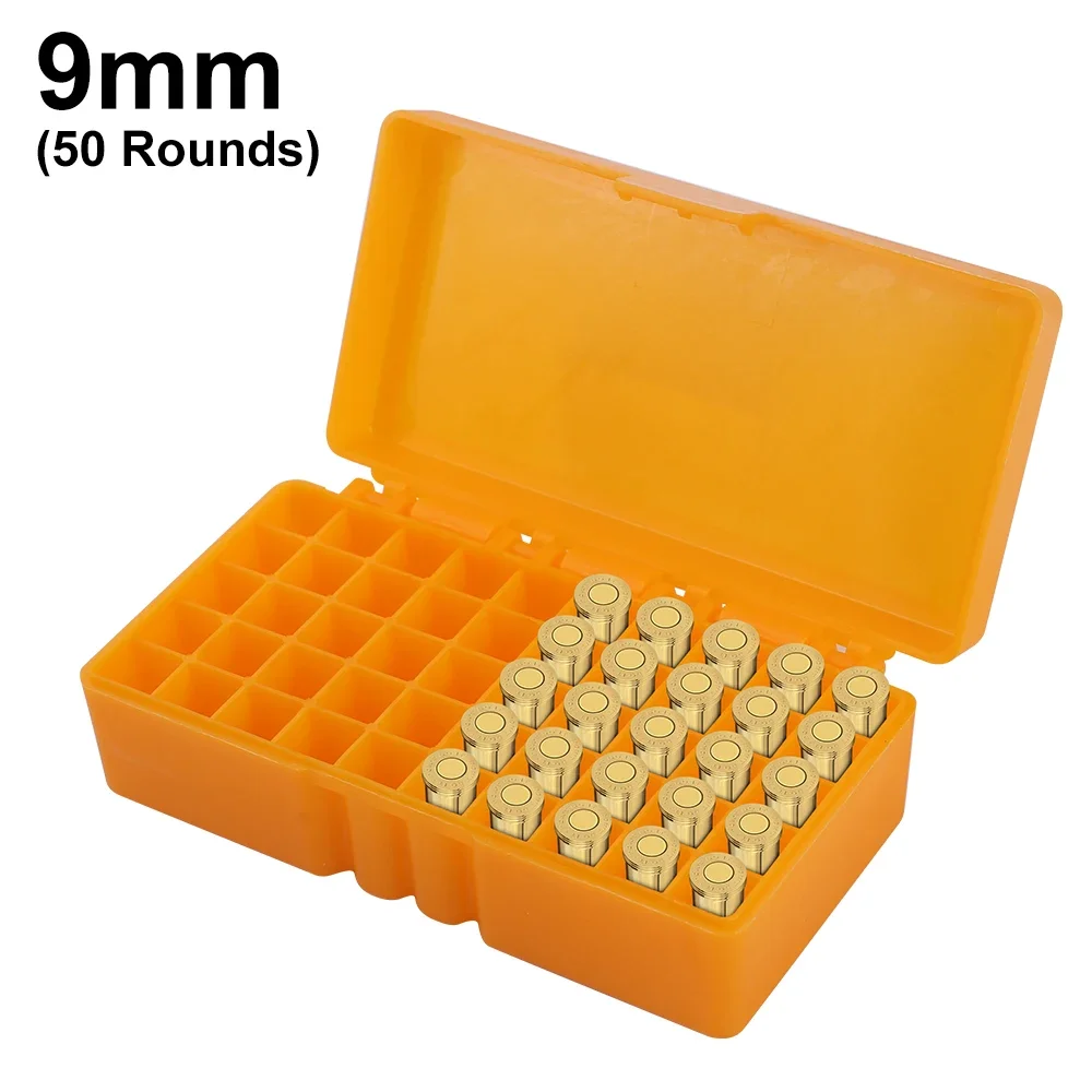 Caja munición pistola 9 mm con cerradura de PP resistente y seguro - imagen 2