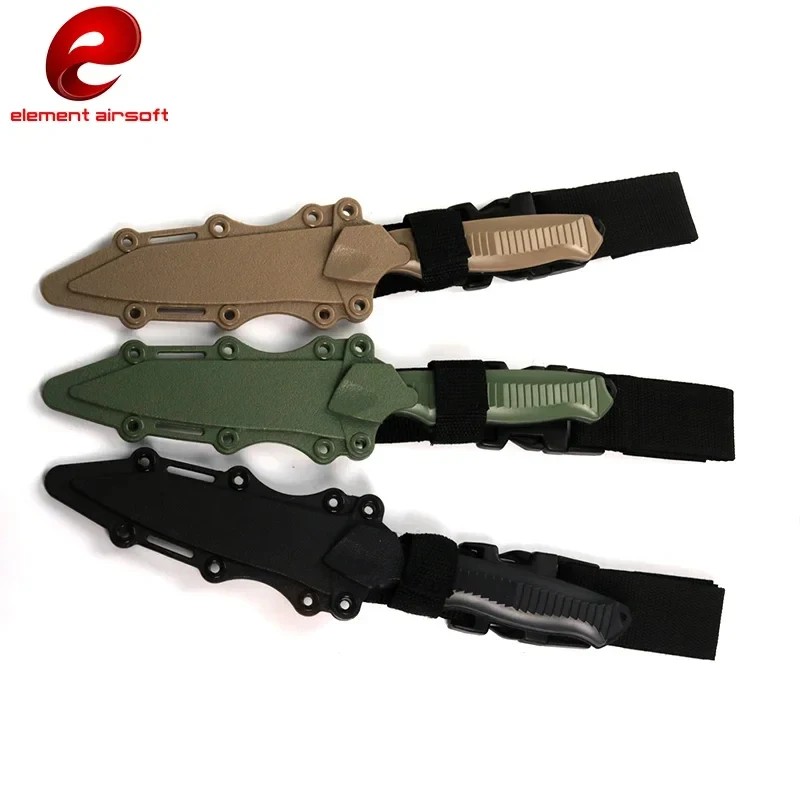 Cuchillo táctico de juguete con funda de goma para cosplay