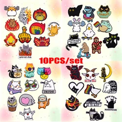 Parches termoadhesivos bordados gato rana pato – para coser ropa