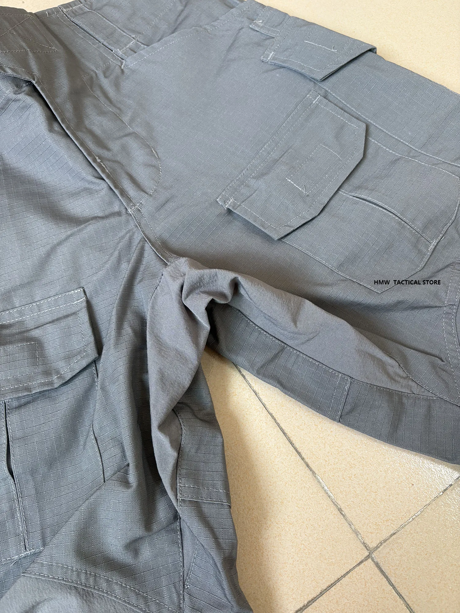 G3 Pantalones tácticos de combate gris ripstop con ajuste - imagen 5