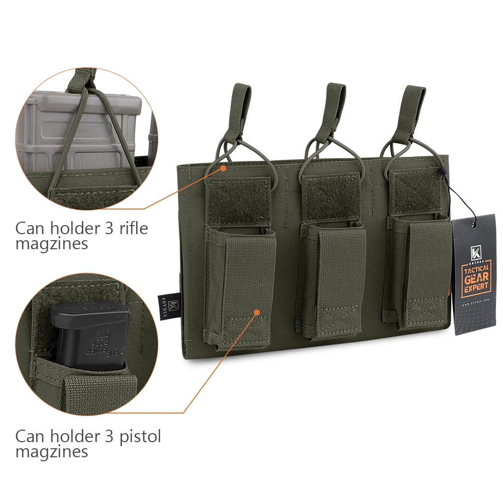 KRYDEX Bolsa táctica para cargadores de pistola y rifle MOLLE - imagen 2