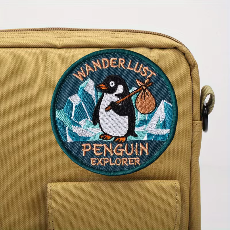 Parche bordado táctico PENGUIN EXPLORER con velcro para chaleco - imagen 2