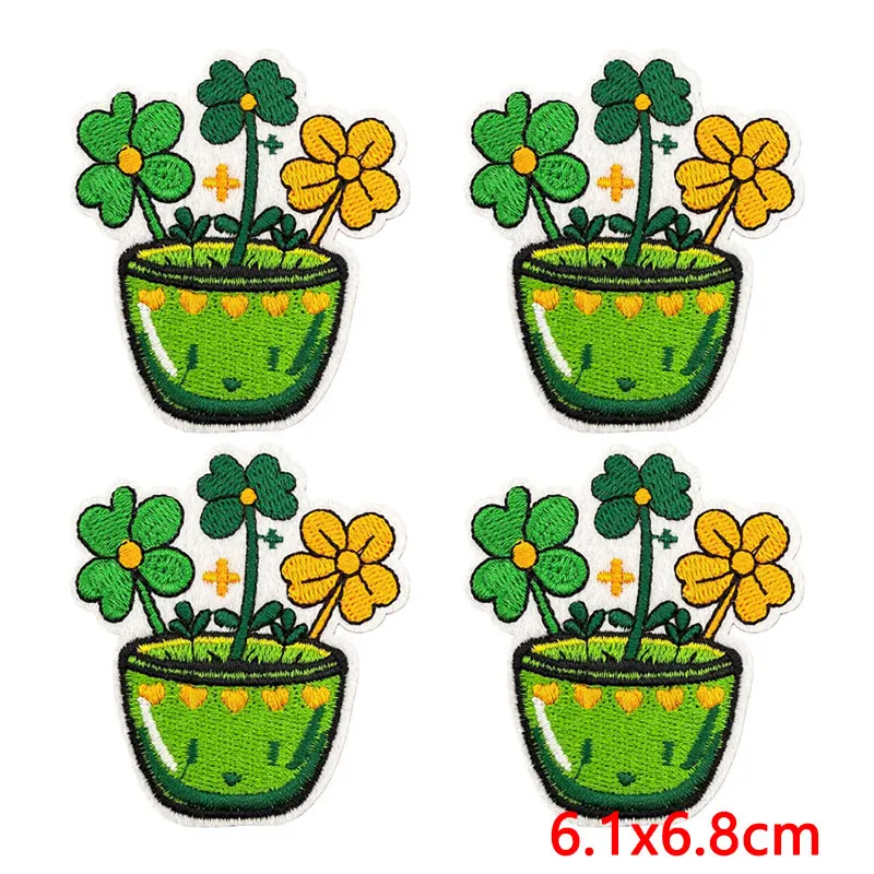 Parche termoadhesivo trébol San Patricio para ropa y manualidades - imagen 2