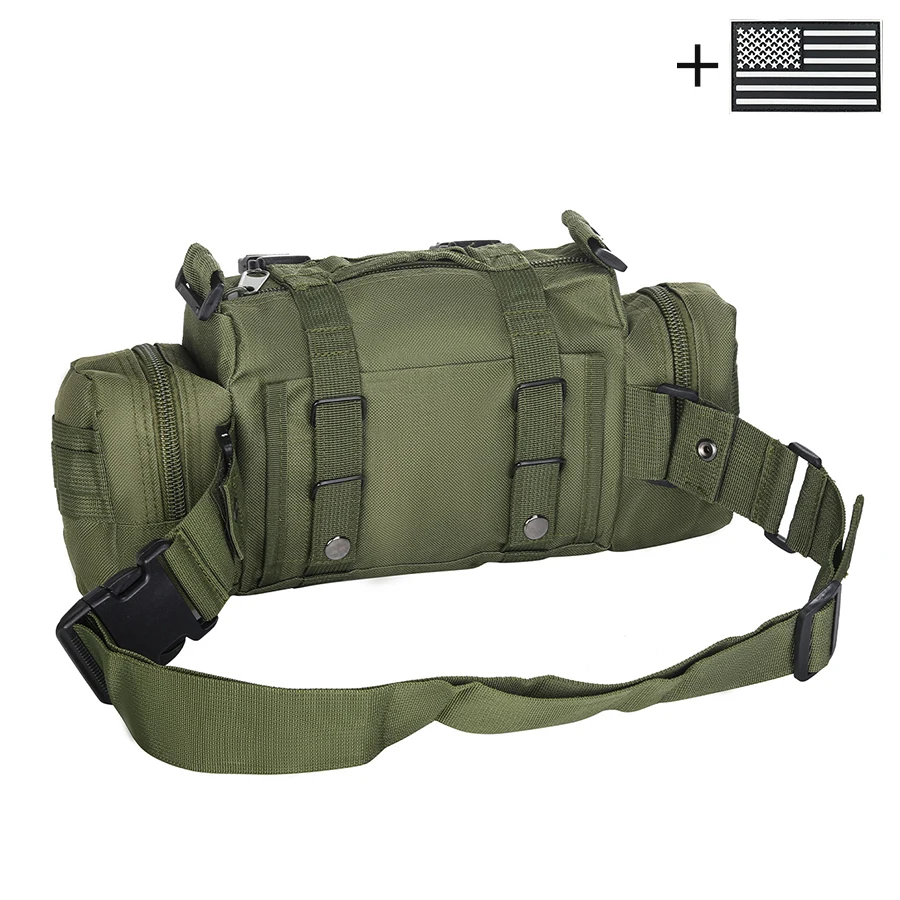 Riñonera táctica MOLLE lateral ajustable para senderismo exterior - imagen 3