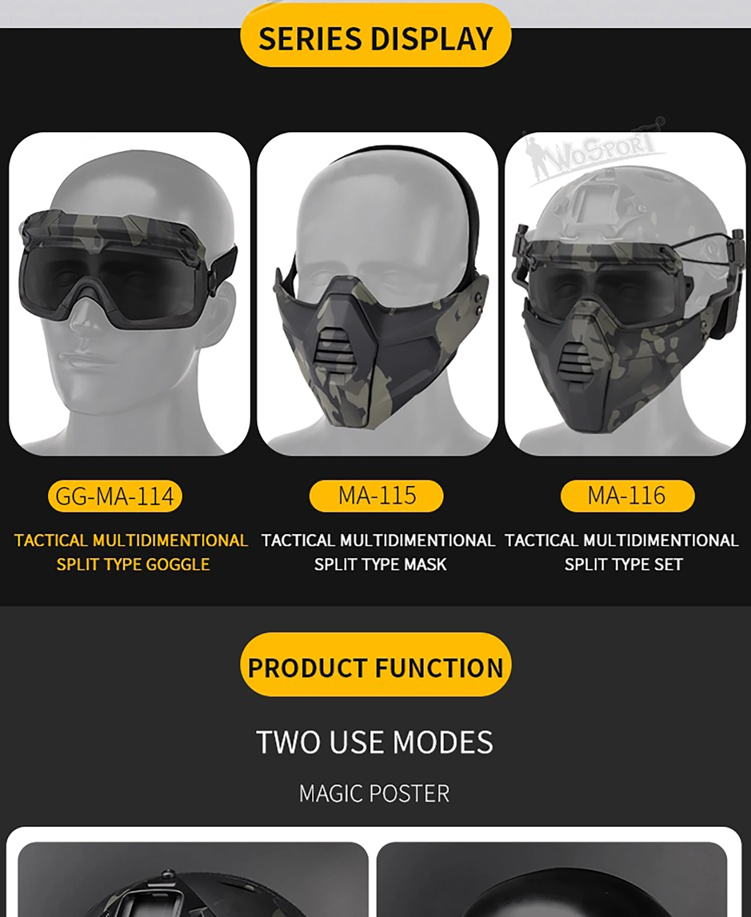 Gafas adaptadas a diferentes tipos de casco
