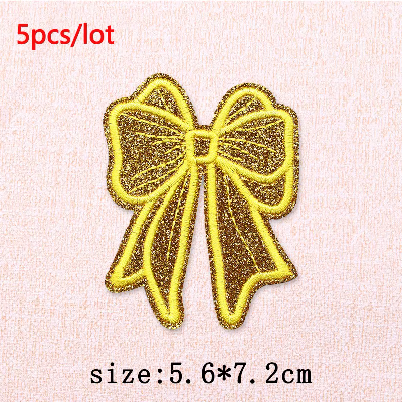 Parche termoadhesivo lazo de mariposa brillante – bordado para ropa - imagen 3