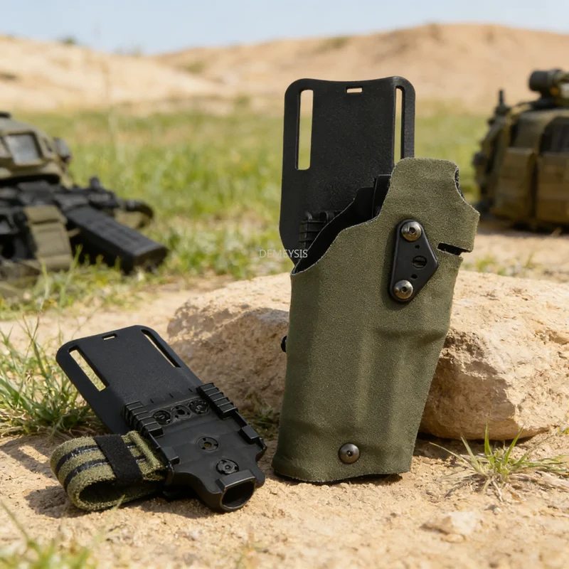 Funda táctica pistola mano derecha liberación rápida para pierna