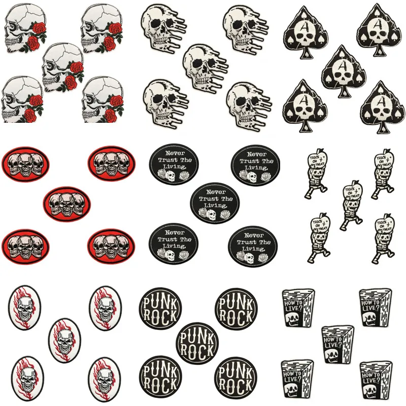 Parches calavera rosa - planchar