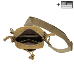 Bolso bandolera compacto con bolsillo trasero oculto y correa ajustable