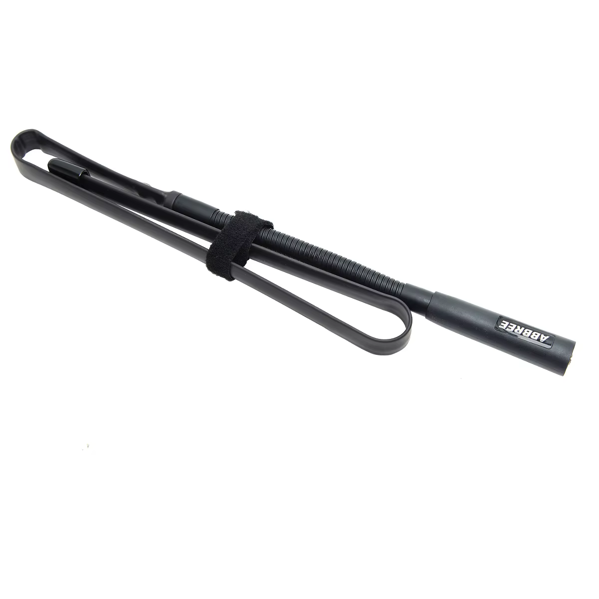 Detalle del mástil flexible y conector SMA