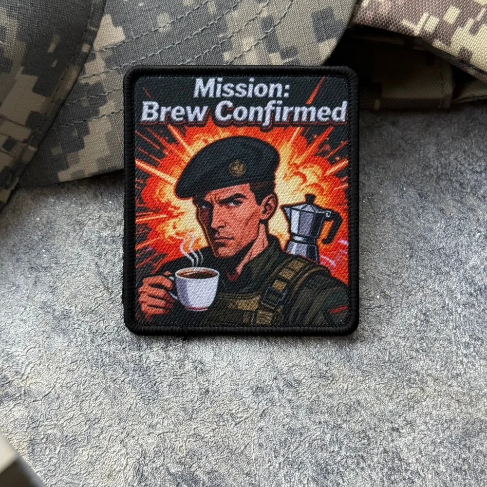 Parche táctico velcro café Mission Brew Confirmed para mochila - imagen 5